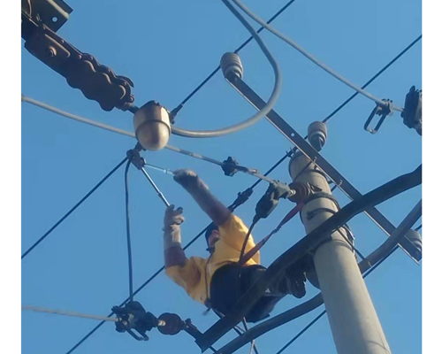 2019.11.14東園甲線孫路樓區(qū)8號(hào)桿帶電打火