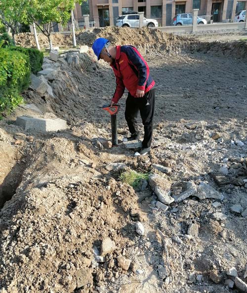 2021年4月29日，北二路綠化改造電纜走徑檢測(cè)