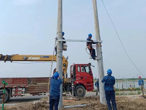 2024年7月11日，東營(yíng)市河口區(qū)10kV五頃線，113號(hào)小微新上電工程