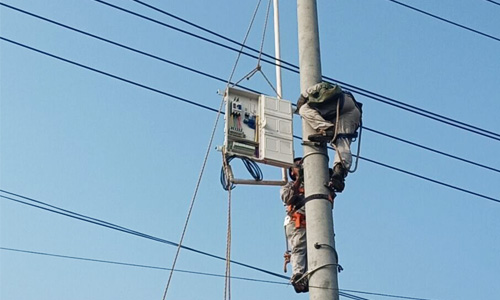 張店三號(hào)臺(tái)區(qū)新建工程施工現(xiàn)場(chǎng)