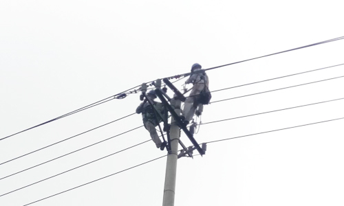 10KV西商1線搶修完成